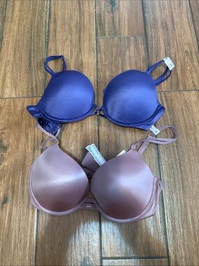 Victoria's Secret very sexy  push up Bras in Deep Purple and Mauve size 34 D